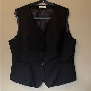 Grace Karin Black Button-Up Vest 2XL